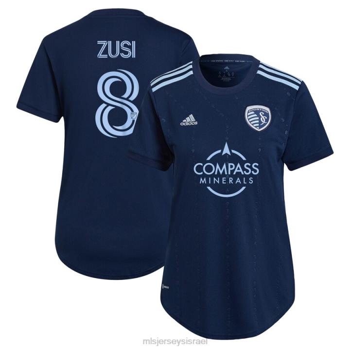 ג'רזי D66L1010 MLS Jerseys נשים sporting kansas city graham zusi adidas blue 2022 state line 3.0 replica player jersey