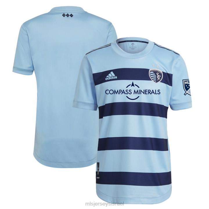 ג'רזי D66L1141 MLS Jerseys גברים ספורט קנזס סיטי אדידס כחול בהיר 2021 חולצה ריקה אותנטית ראשונית