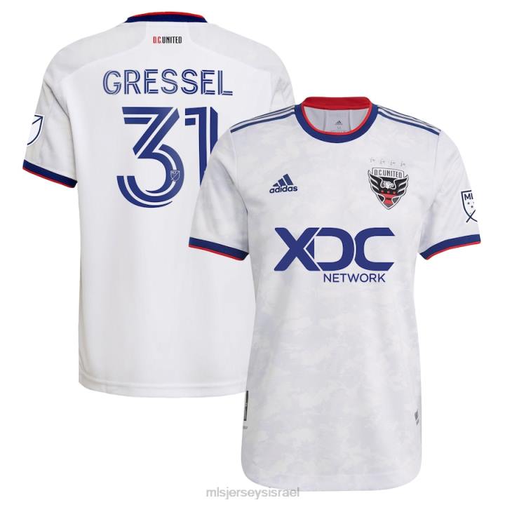 ג'רזי D66L1266 MLS Jerseys גברים זֶרֶם יָשָׁר. united julian gressel adidas white 2022 חולצת השחקן האותנטית משיש