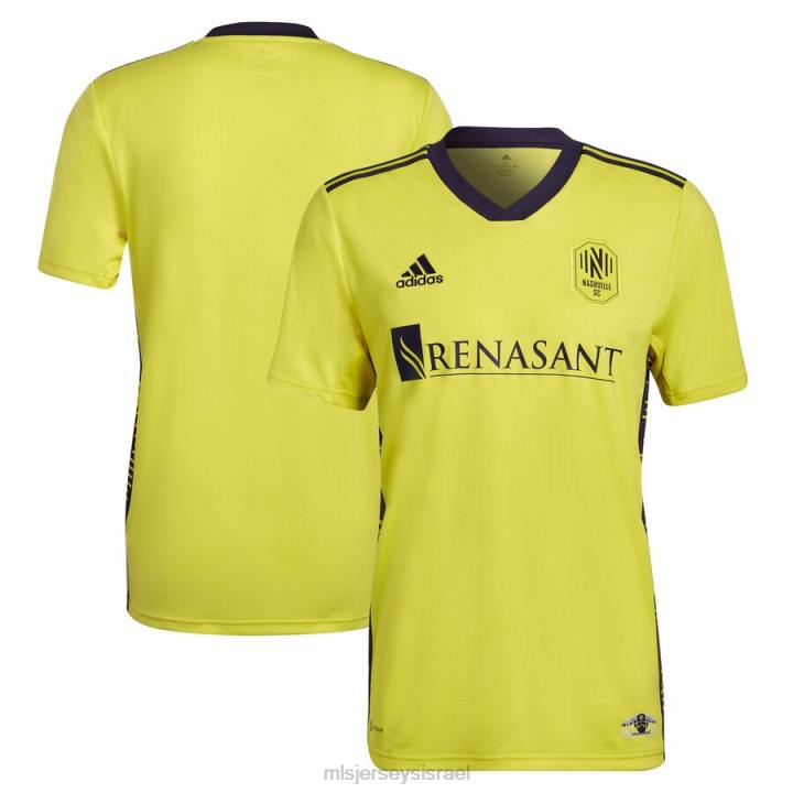 ג'רזי D66L177 MLS Jerseys גברים nashville sc adidas yellow 2022 ערכת השיבה הביתה העתק חולצה ריקה