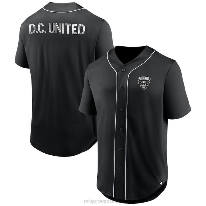 ג'רזי D66L291 MLS Jerseys גברים זֶרֶם יָשָׁר. יונייטד פאנאטיקס ממותג שחור תקופה שלישית אופנה בייסבול חולצה מכופתרת