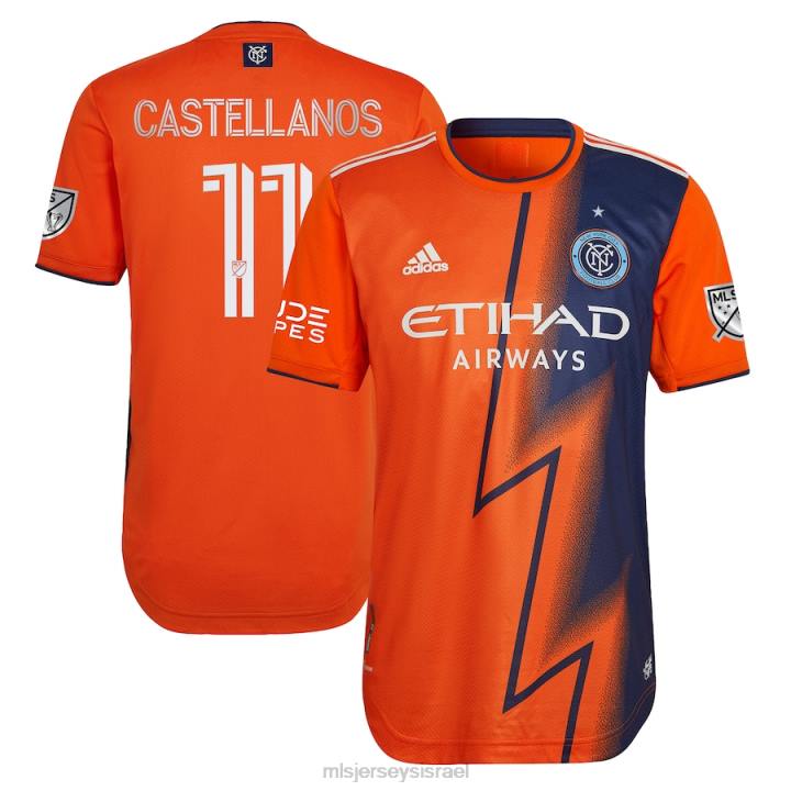 ג'רזי D66L799 MLS Jerseys גברים ניו יורק סיטי fc valentin castellanos adidas orange 2022 the volt kit חולצת שחקן אותנטית