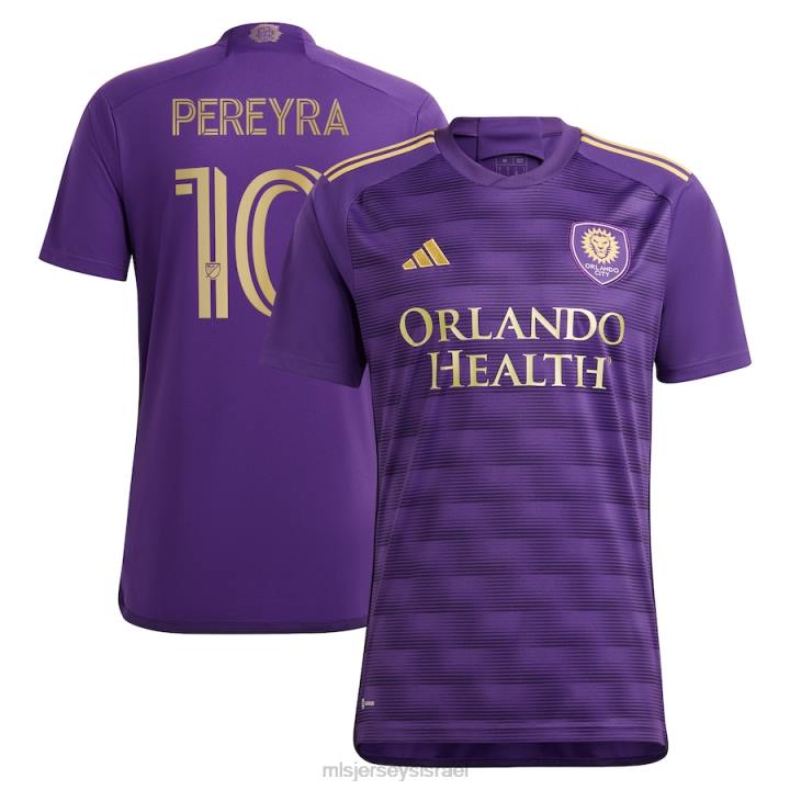 ג'רזי D66L899 MLS Jerseys גברים orlando city sc mauricio pereyra adidas purple 2023 the wall kit jersey replica player