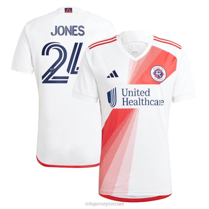 ג'רזי D66L934 MLS Jerseys גברים מהפכת ניו אנגליה, דג'ואן ג'ונס אדידס לבן 2023 Defiance Replica jersey