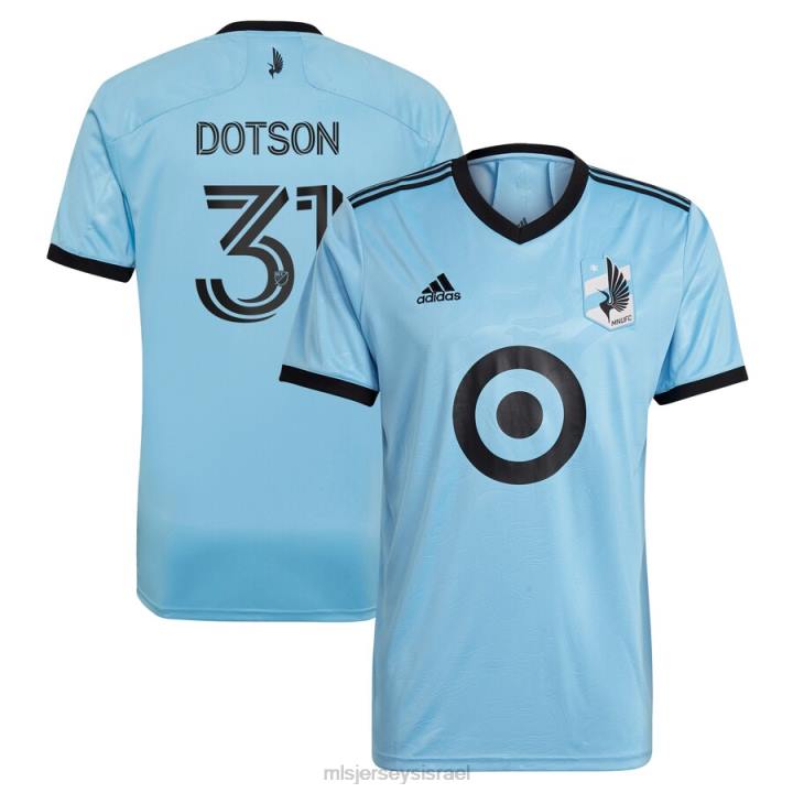 ג'רזי D66L972 MLS Jerseys גברים מינסוטה יונייטד fc hassani dotson adidas כחול בהיר 2021 the river kit jersey העתק