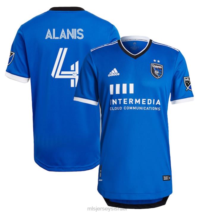 ג'רזי D66L987 MLS Jerseys גברים סן חוזה אדמה רעידות אוסוולדו אלניס אדידס כחול 2021 חולצת שחקן אותנטי ראשוני