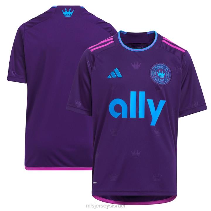 ג'רזי D66L23 MLS Jerseys ילדים charlotte fc adidas purple 2023 crown jewel kit jersey replica