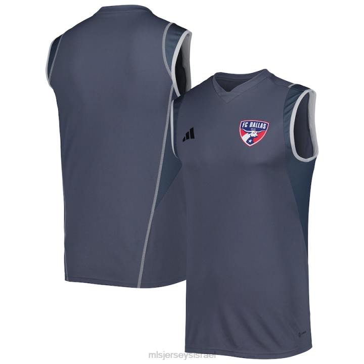 ג'רזי D66L512 MLS Jerseys גברים fc dallas adidas אפור 2023 חולצת אימון ללא שרוולים על המגרש