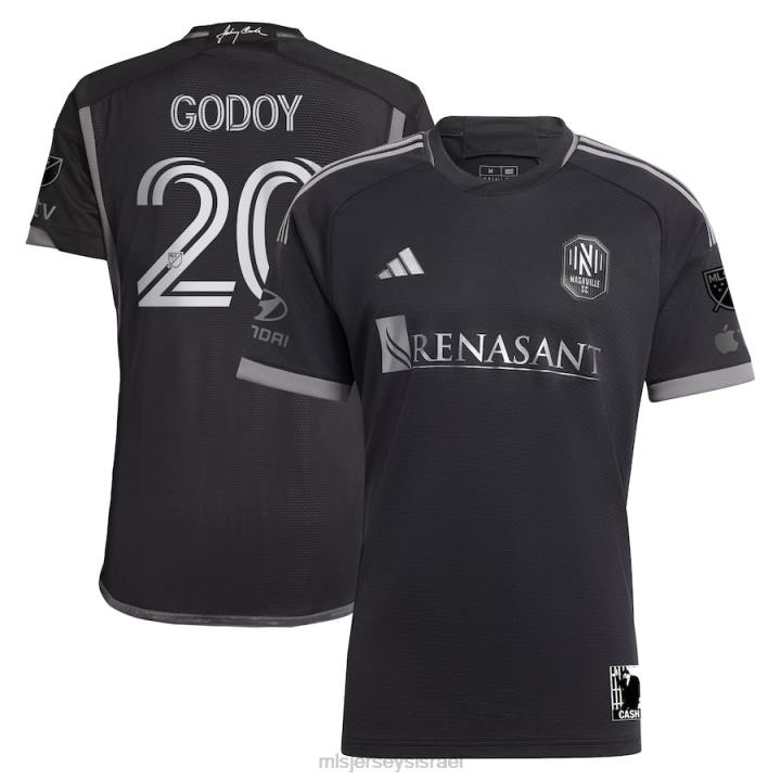 ג'רזי D66L1398 MLS Jerseys גברים nashville sc anibal godoy adidas שחור 2023 גבר עם ערכה שחורה חולצת שחקן אותנטית