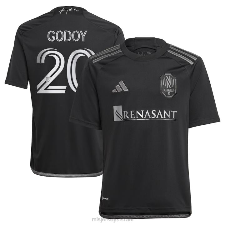 ג'רזי D66L929 MLS Jerseys ילדים nashville sc anibal godoy adidas שחור 2023 גבר בגופיית נגן העתק ערכה שחורה