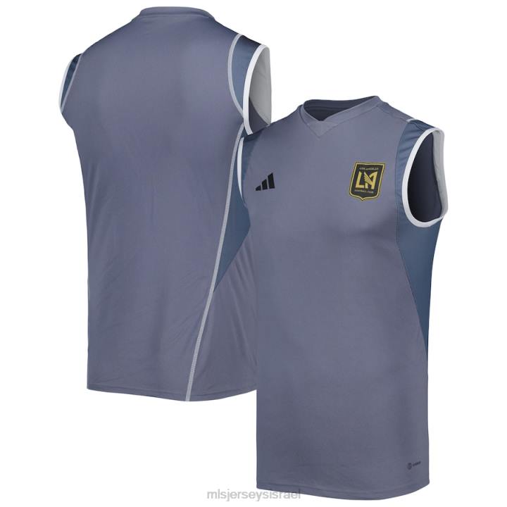 ג'רזי D66L433 MLS Jerseys גברים חולצת אימון lafc adidas 2023 אפורה ללא שרוולים